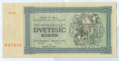 2000 K 1945 série 4 Go (Slovensko) - bankovní vzor