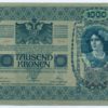 1000 K 1902 série 1218 + zachycený falešný kolek 1919 s označením TIMBRE FAUX BÚMF - Image 2