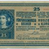 25 Kronen / Korona 1918 série 1125 (číslovač s patkou)