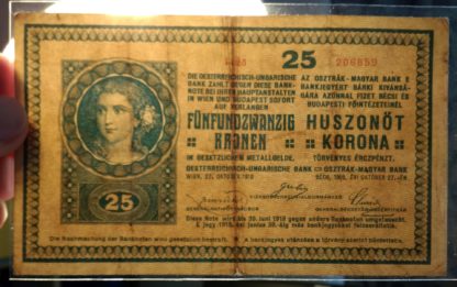 25 Kronen / Korona 1918 série 1125 (číslovač s patkou) - Image 3