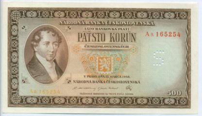 500 Kčs 1946 série Aa