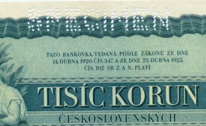 1000 K 1934 série H - dvojitý SPECIMEN - Image 2