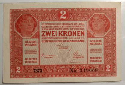 2 Kronen / Korona 1917 série 7373 (maďarské vydání)