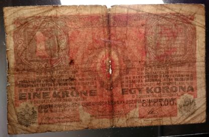 1 Krone / Korona 1916 série 7392 (velké číslice) - Image 3