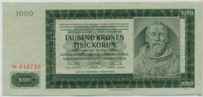 1000 K 1942 série Ia - bankovní vzor