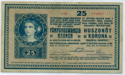 25 K 1918 série 1135 (číslovač s patkou)