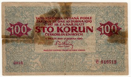 100 Kč 1919 série 016 - padělek - Image 2