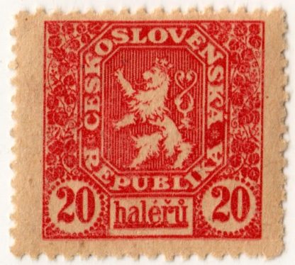 kolek 20 h 1919 k označení prvních československých bankovek - nenalepený